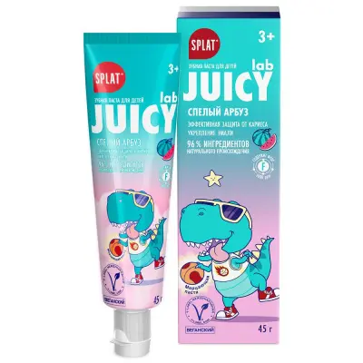 Juicy lab детская зубная паста  со фтором арбуз 35 мл 45 г 