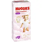 Huggies ultra comfort 4 9-14 кг трусики подгузники 46 шт для девочек