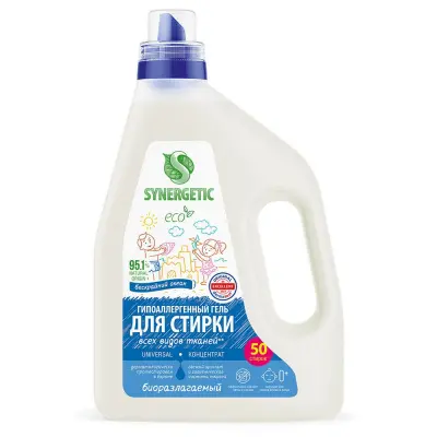 Synergetic universal гель для стирки бескрайний океан 1,5 л 50 стирок 