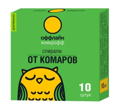 Комарофф спирали от комаров Длительно 10шт 