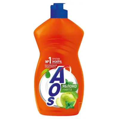 АОS средство для мытья посуды яблоко мята 450 мл 